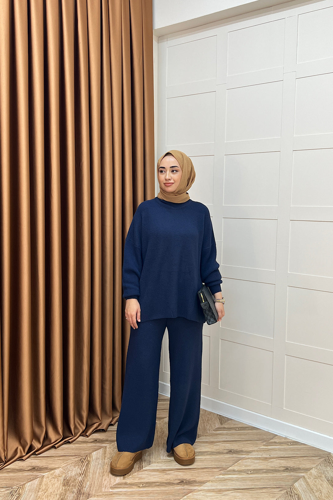 Dilşah Angora İkili Triko Takım Lacivert 25650-LACIVERT