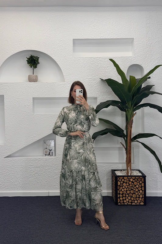 Lora Elbise Yeşil 9020-YESIL