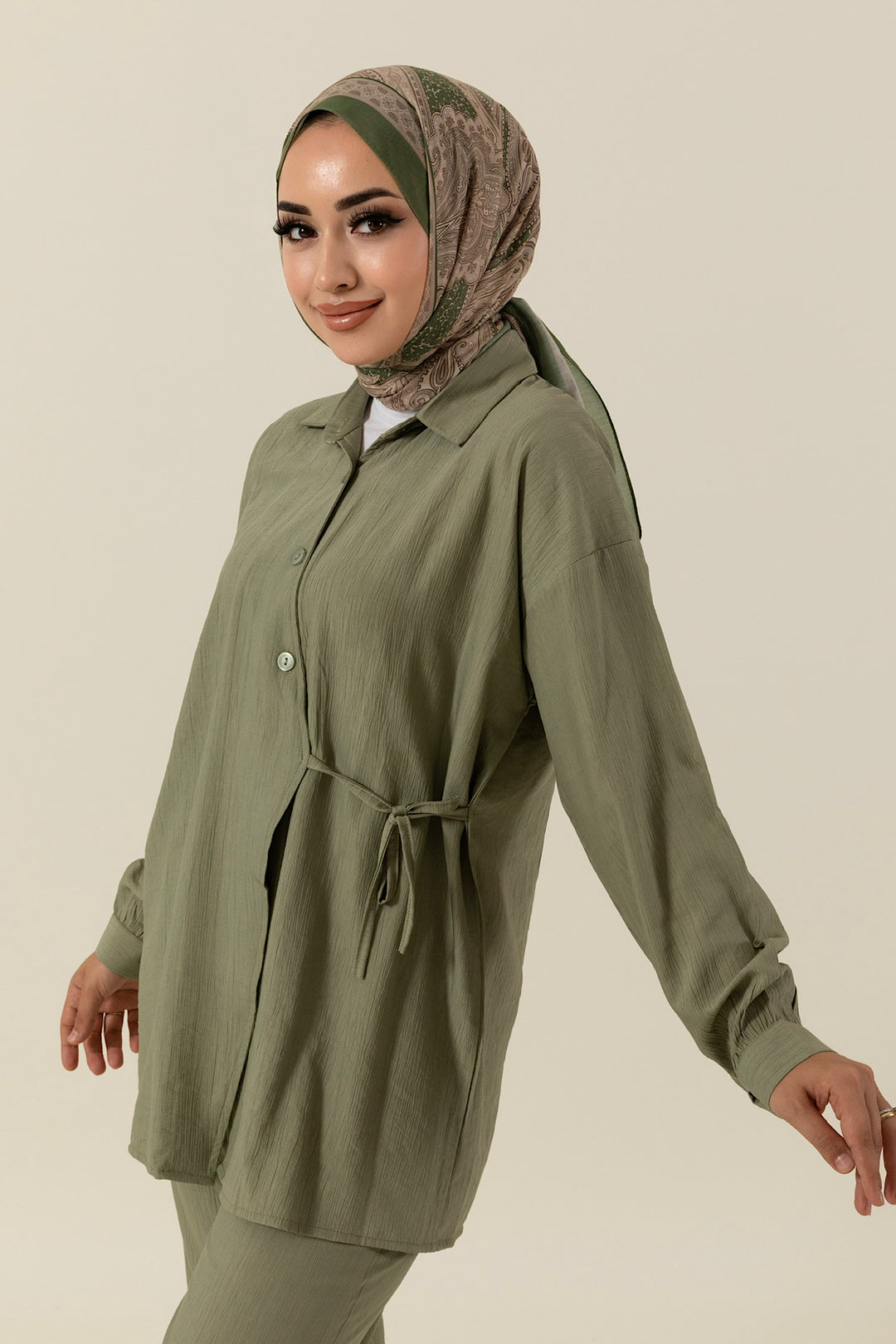 Tuana Yandan Bağlamalı Takım Yeşil 3130-YESIL