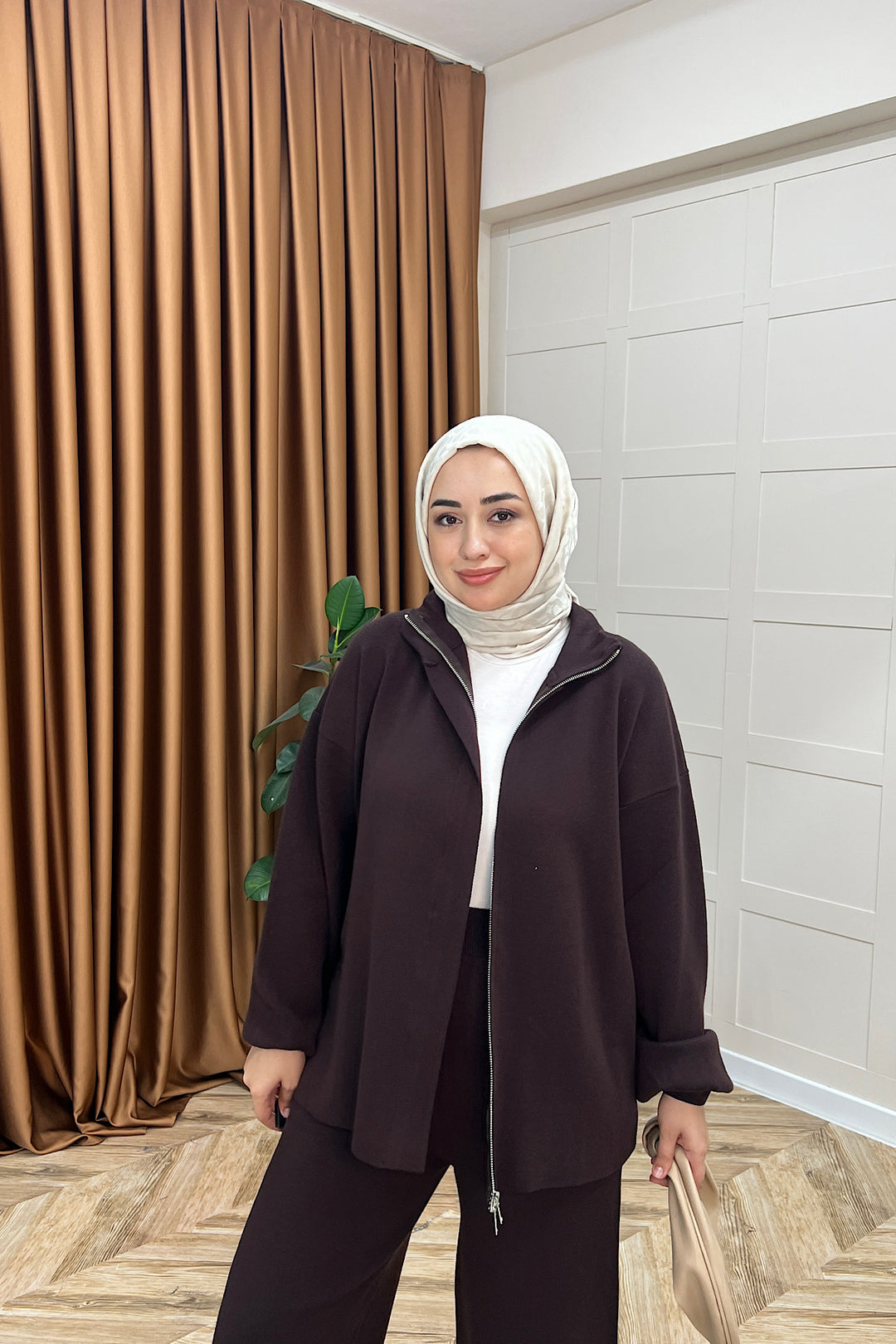 Bero İkili Triko Takım Kahverengi 26234-KAHVERENGI