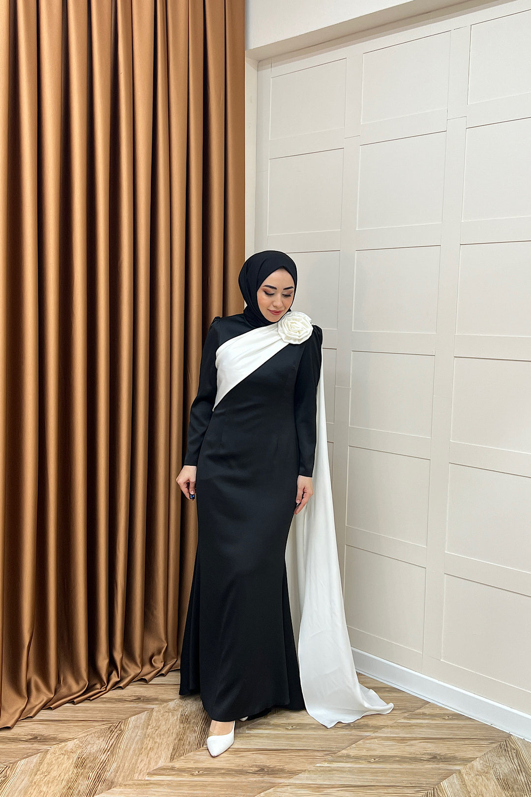 Bianca Saten Abiye Siyah 3090-SIYAH
