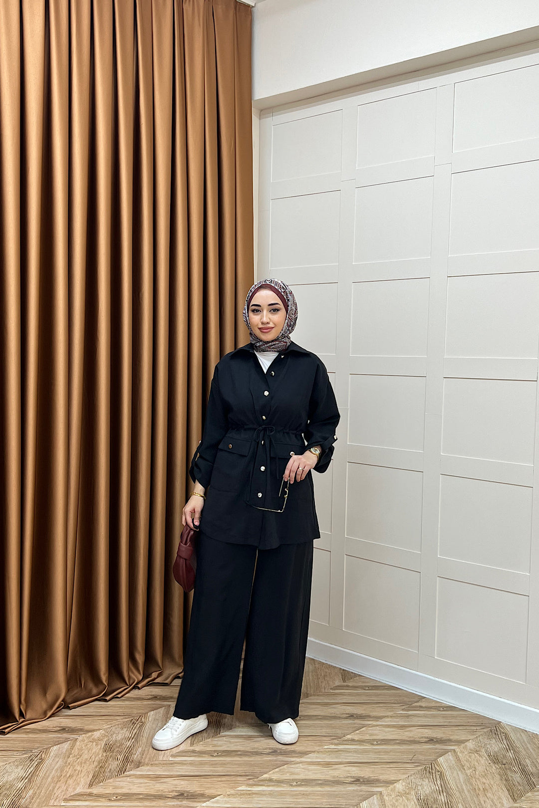 Aria Belden Bağlamalı İkili Takım Siyah 3184-SIYAH