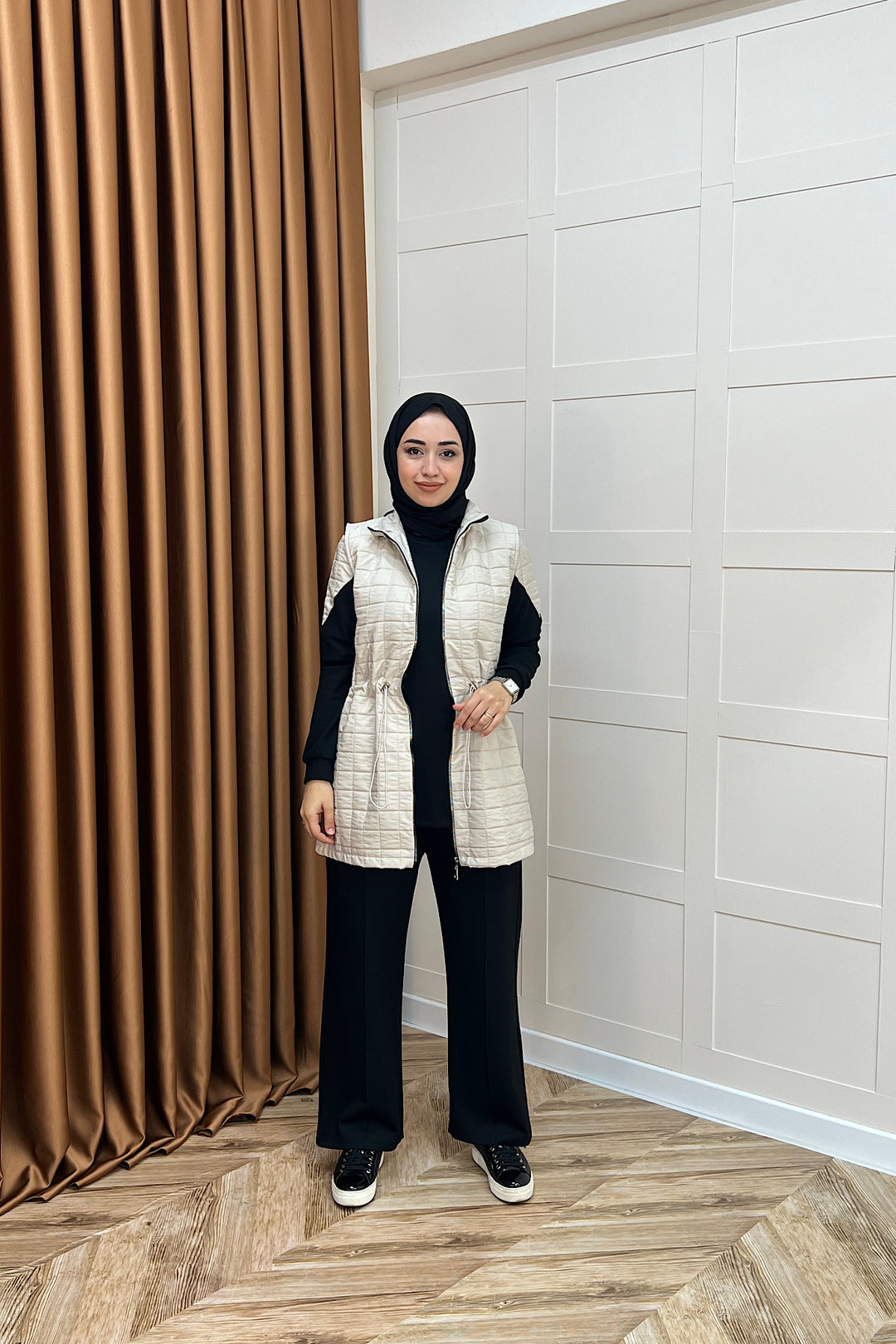 Armoni Kapitone Yelekli Üçlü Takım Taş 6015-Tas