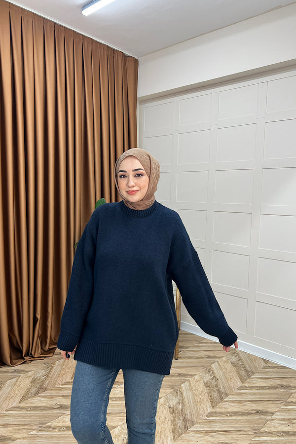 Lones Yumoş Tunik Lacivert 26194-LACIVERT