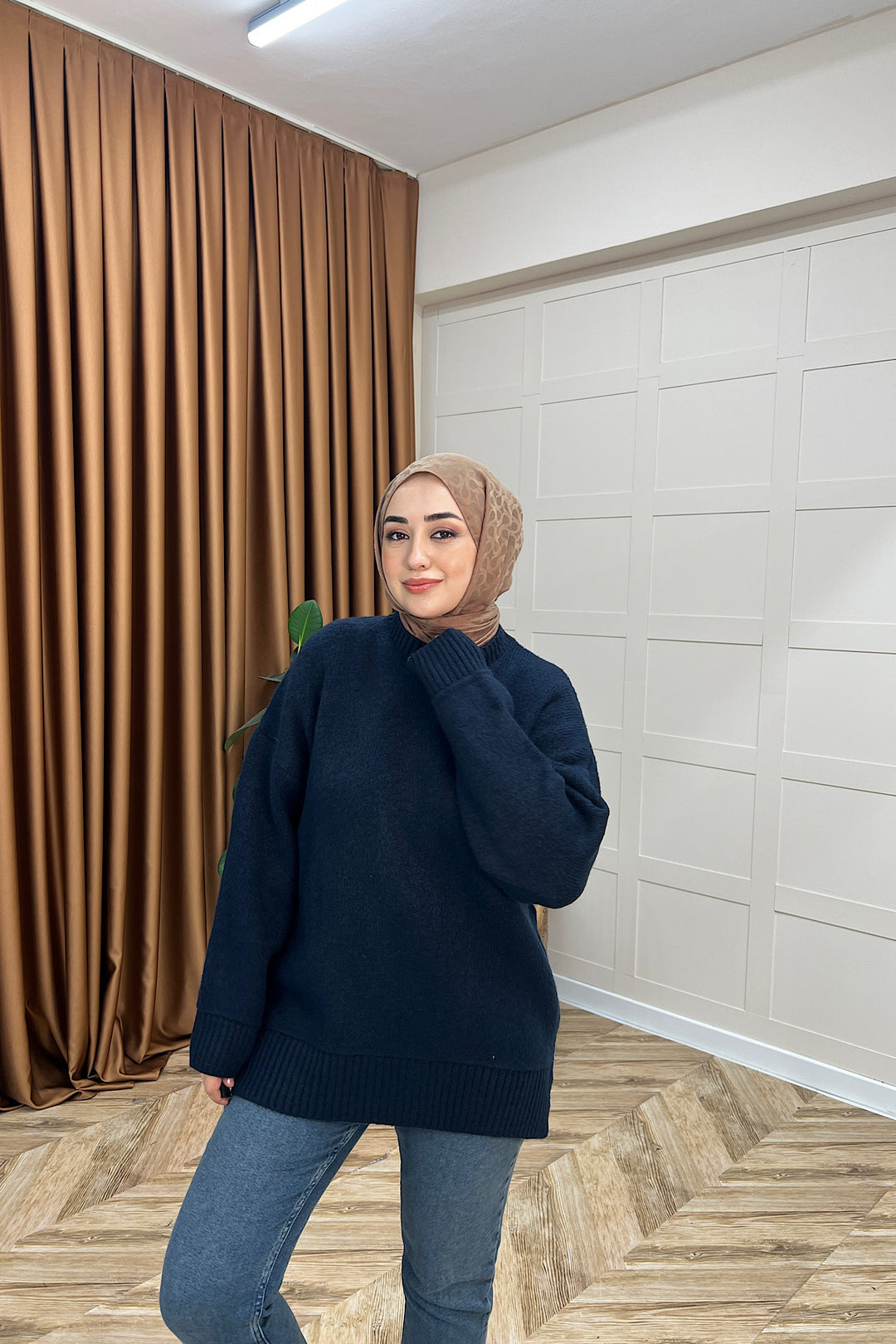 Lones Yumoş Tunik Lacivert 26194-LACIVERT