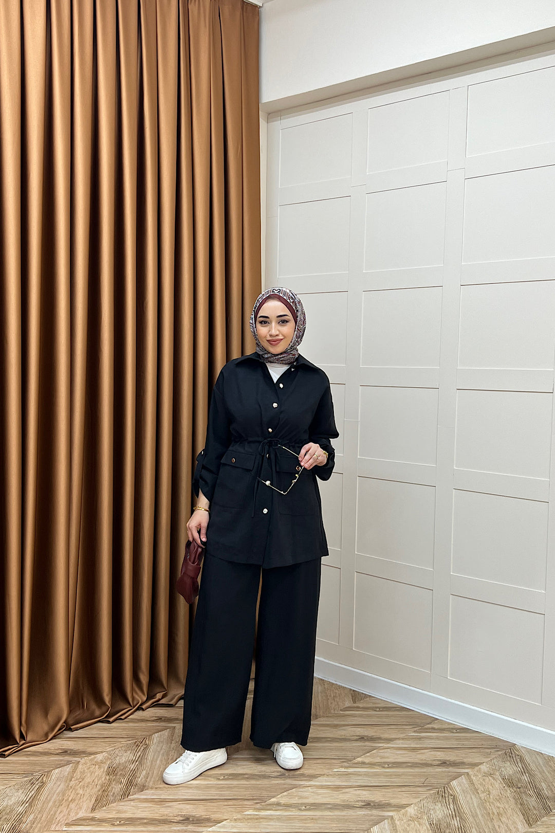 Aria Belden Bağlamalı İkili Takım Siyah 3184-SIYAH