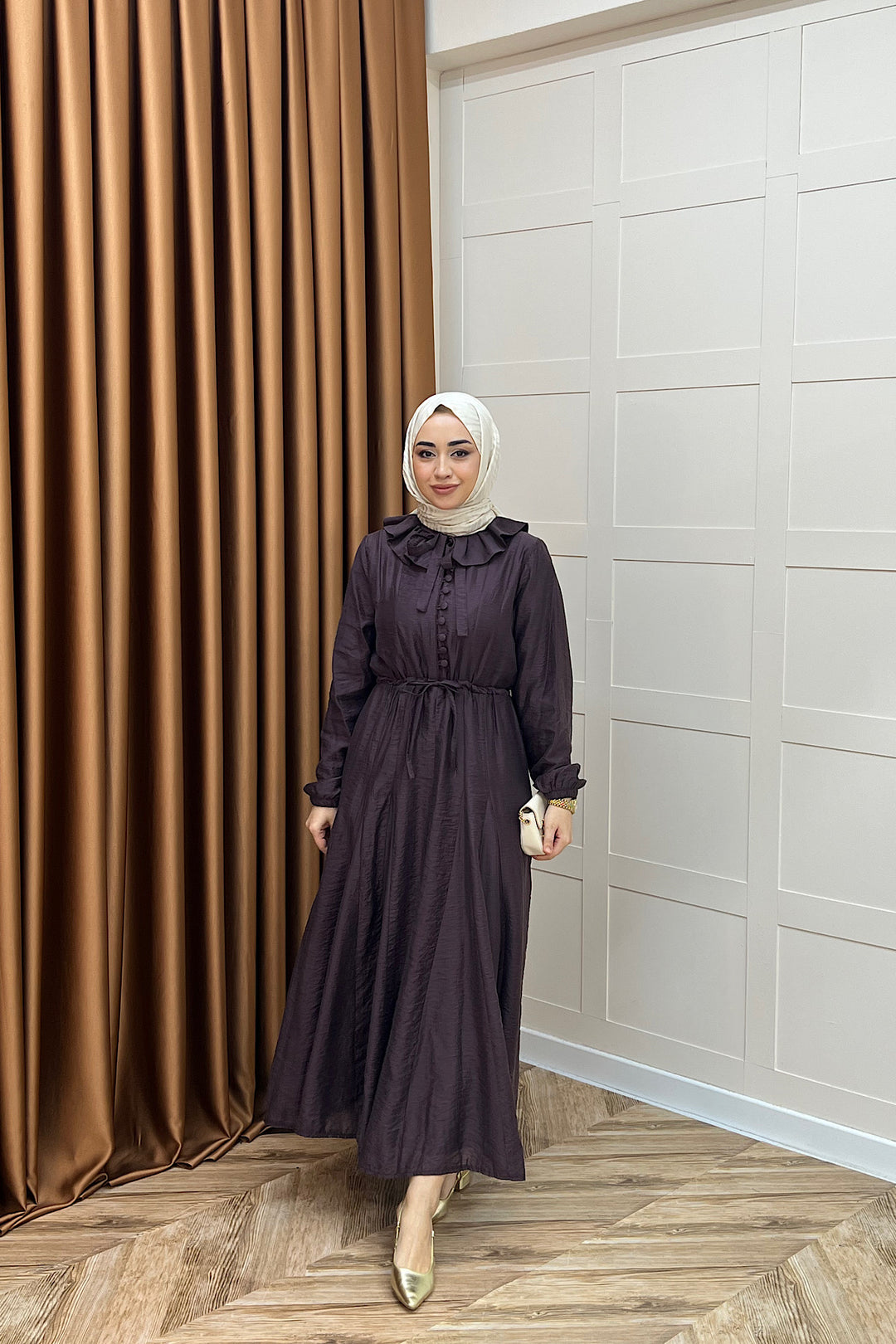 Lena Vual Elbise Mürdüm 2990-MURDUM