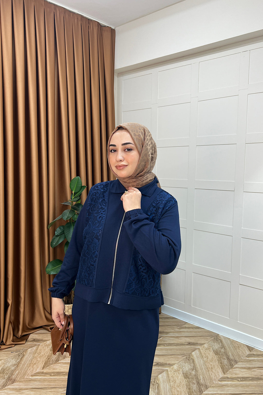 Maria İkili Elbise Lacivert 26104-LACIVERT