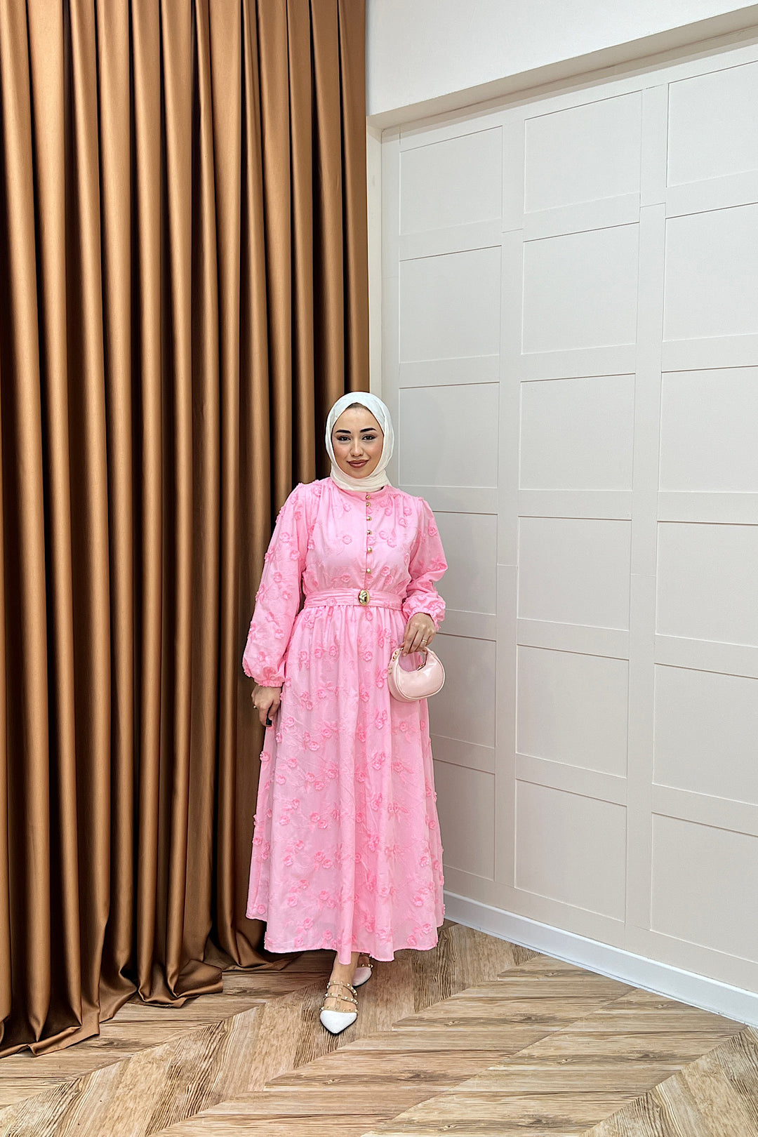 Fiesta Elbise Pembe 3157-PEMBE