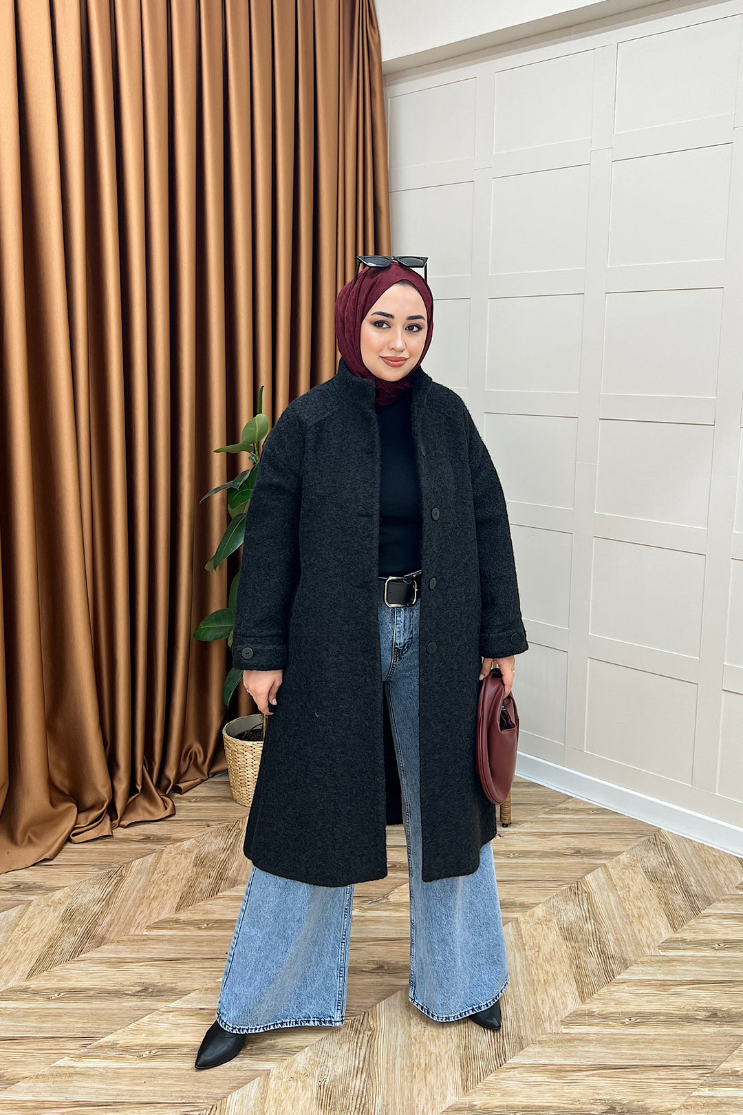 Parla Kuşaklı Kaban Siyah 5536-SIYAH