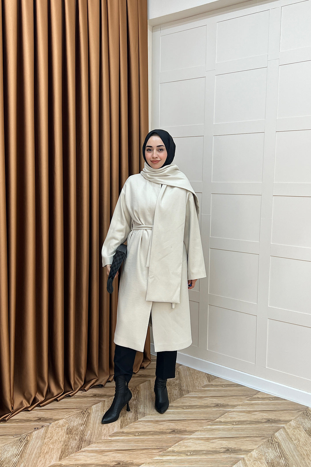 Siena Atkı Detay Kaşe Kaban Taş 5530-TAS