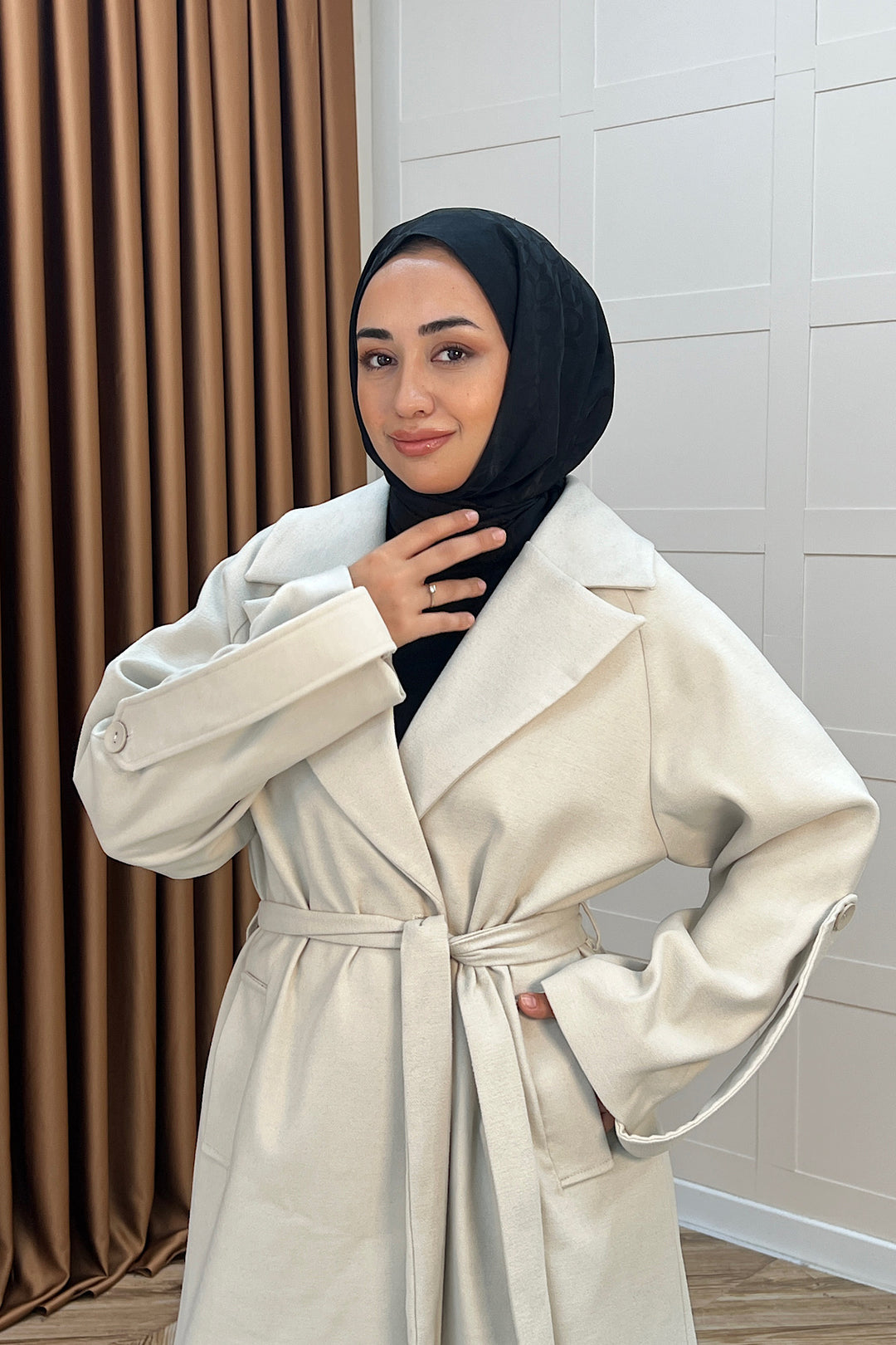 Kol Detay Kaşe Kaban Taş 5522-TAS