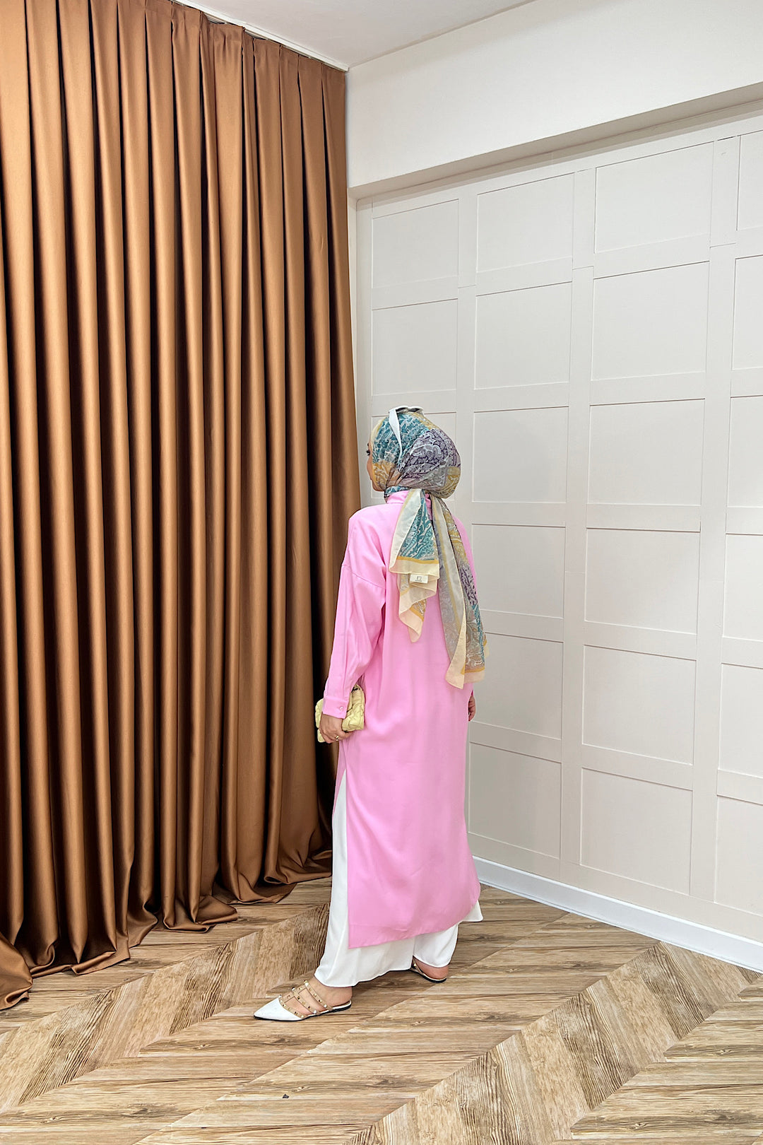 Cupra Uzun Tunik Pembe 02760-PEMBE
