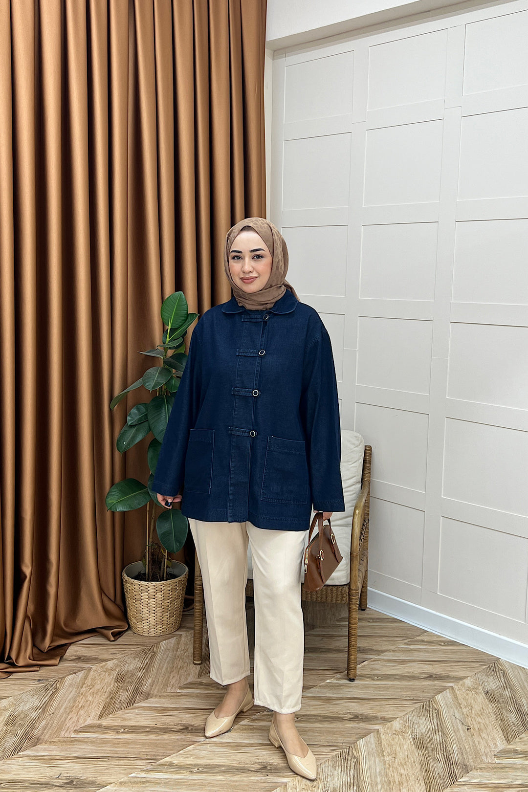Asel Kot Ceket Lacivert 6755-LACIVERT