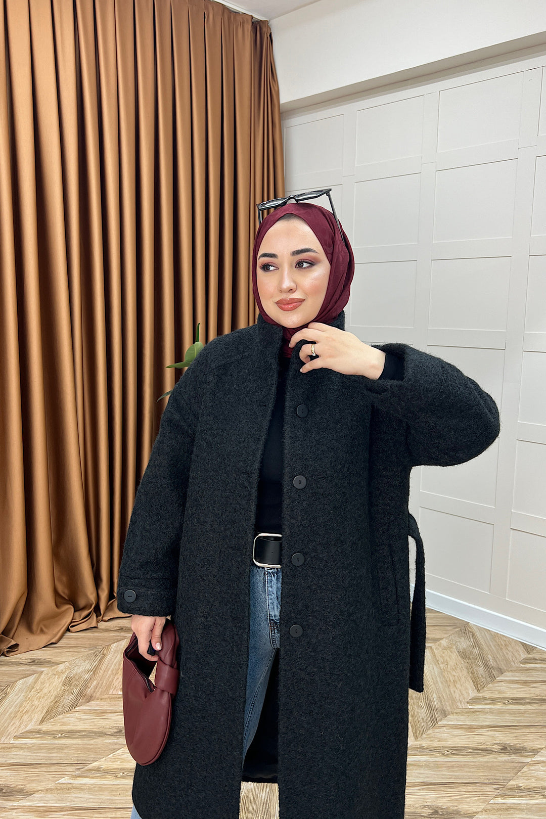 Parla Kuşaklı Kaban Siyah 5536-SIYAH