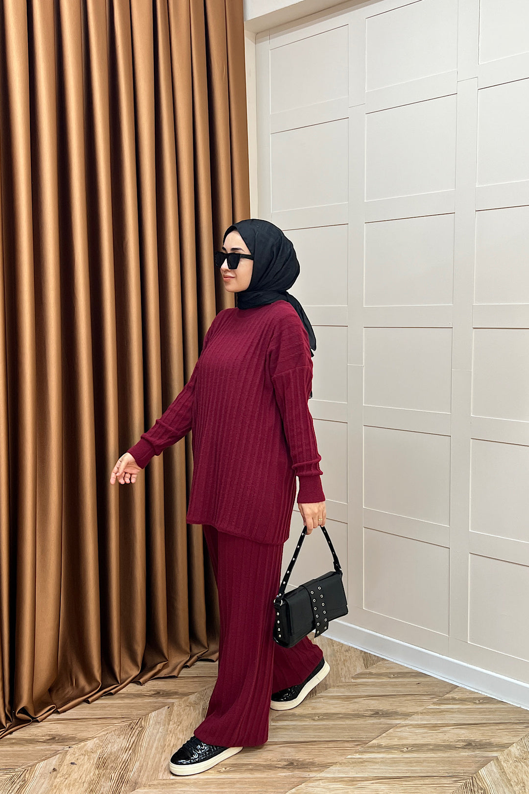 Kripto Keçe Sakal Triko Takım Bordo 25560-BORDO