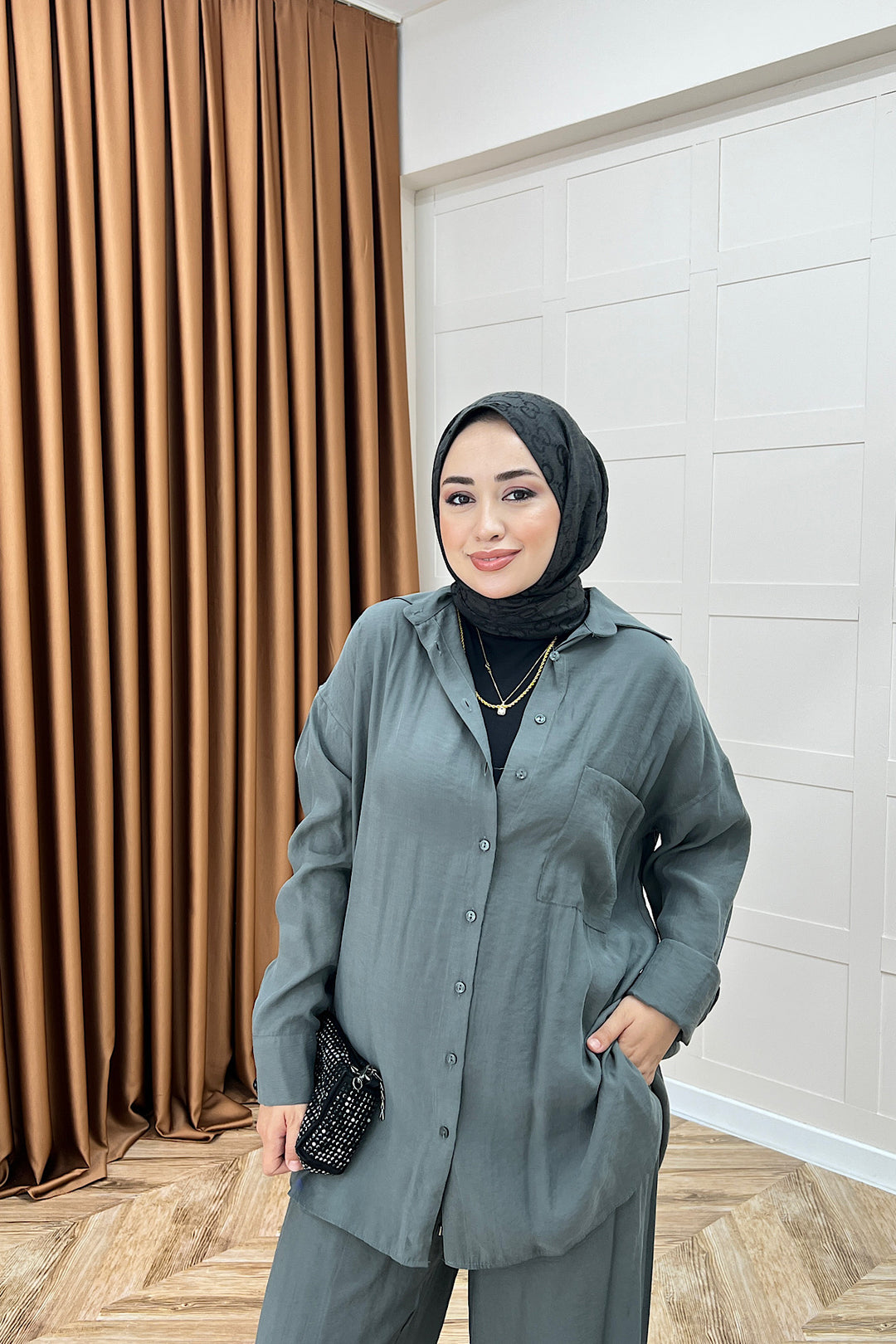 Nora İkili Takım Haki 8505-HAKI