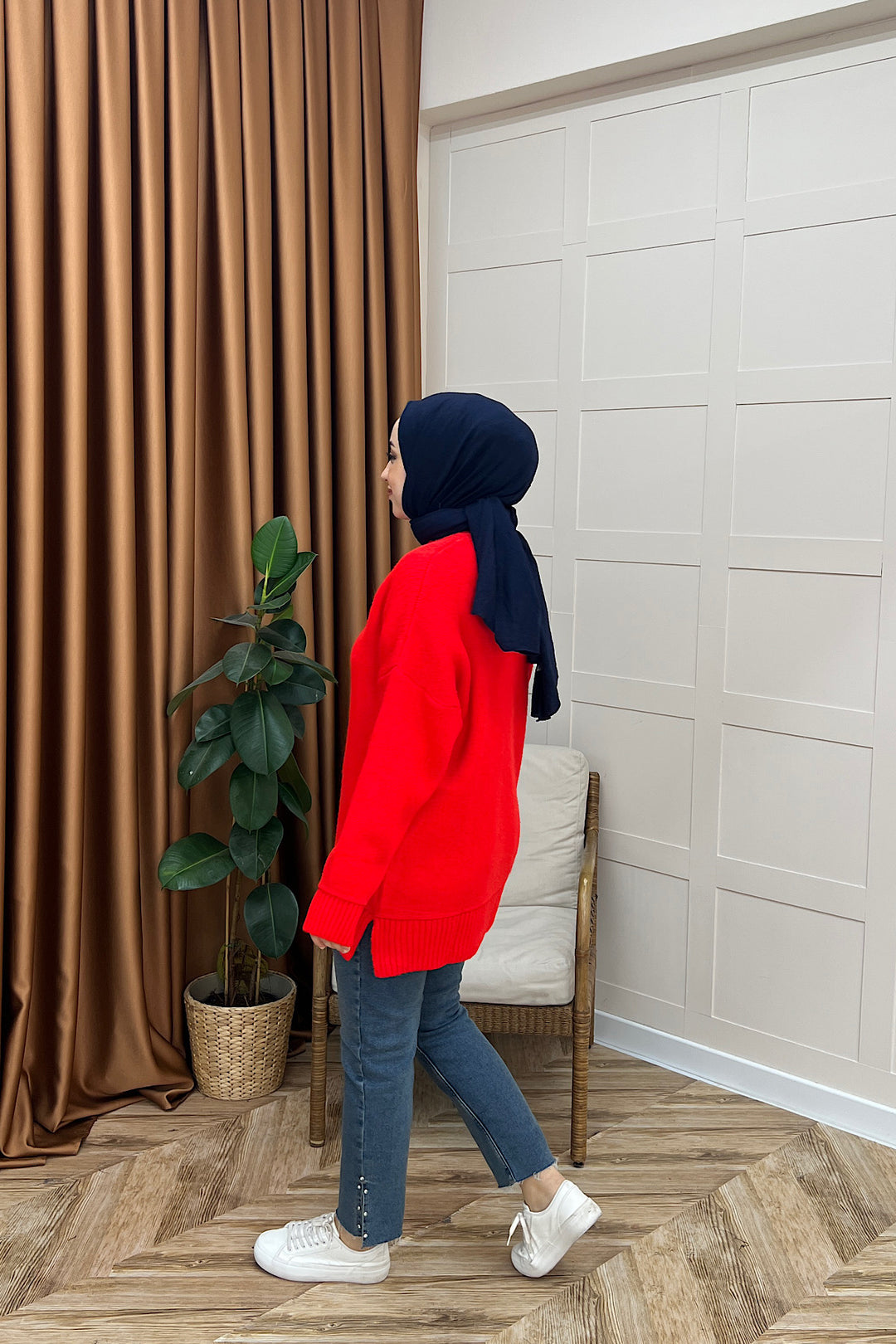 Lones Yumoş Tunik Nar Çiçeği 26194-NARCICEGI