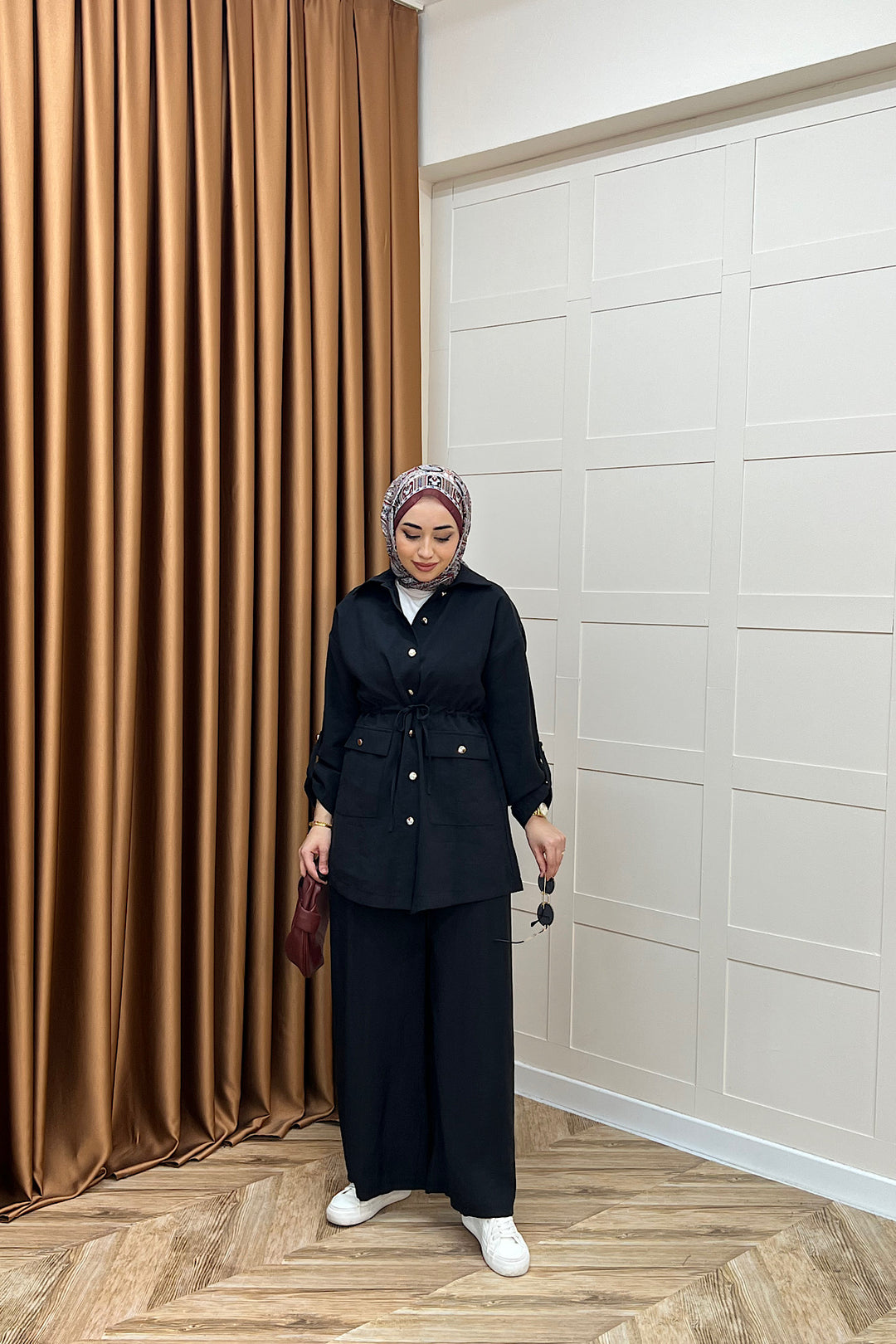 Aria Belden Bağlamalı İkili Takım Siyah 3184-SIYAH