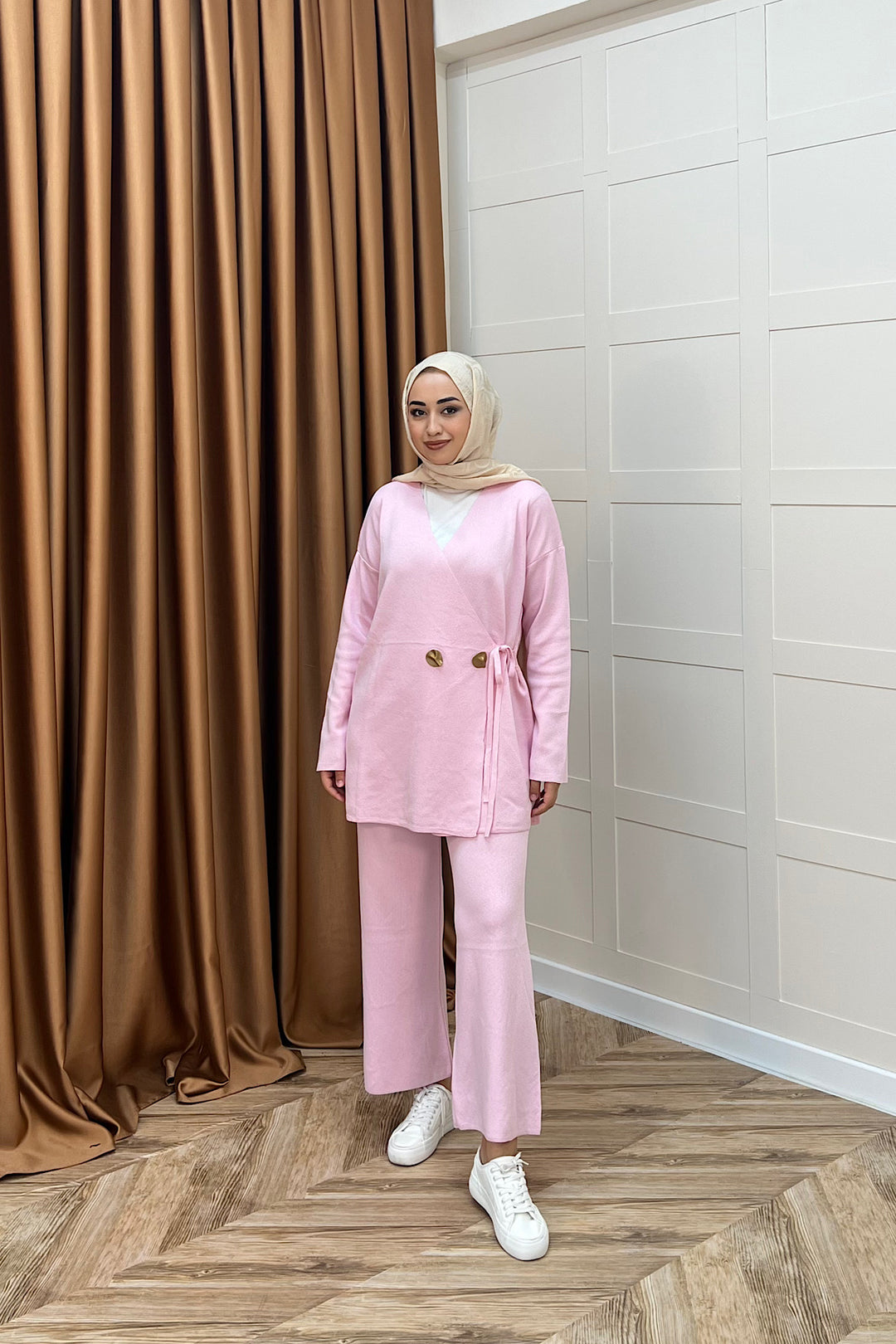 Lyon Merserize Triko Takım Pembe 25310-PEMBE