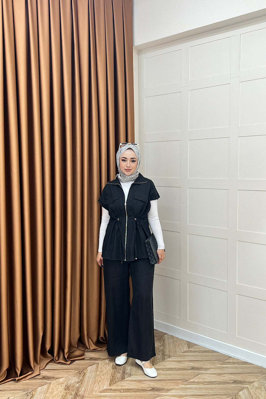 Lia Yelekli Takım Siyah 6109-SIYAH