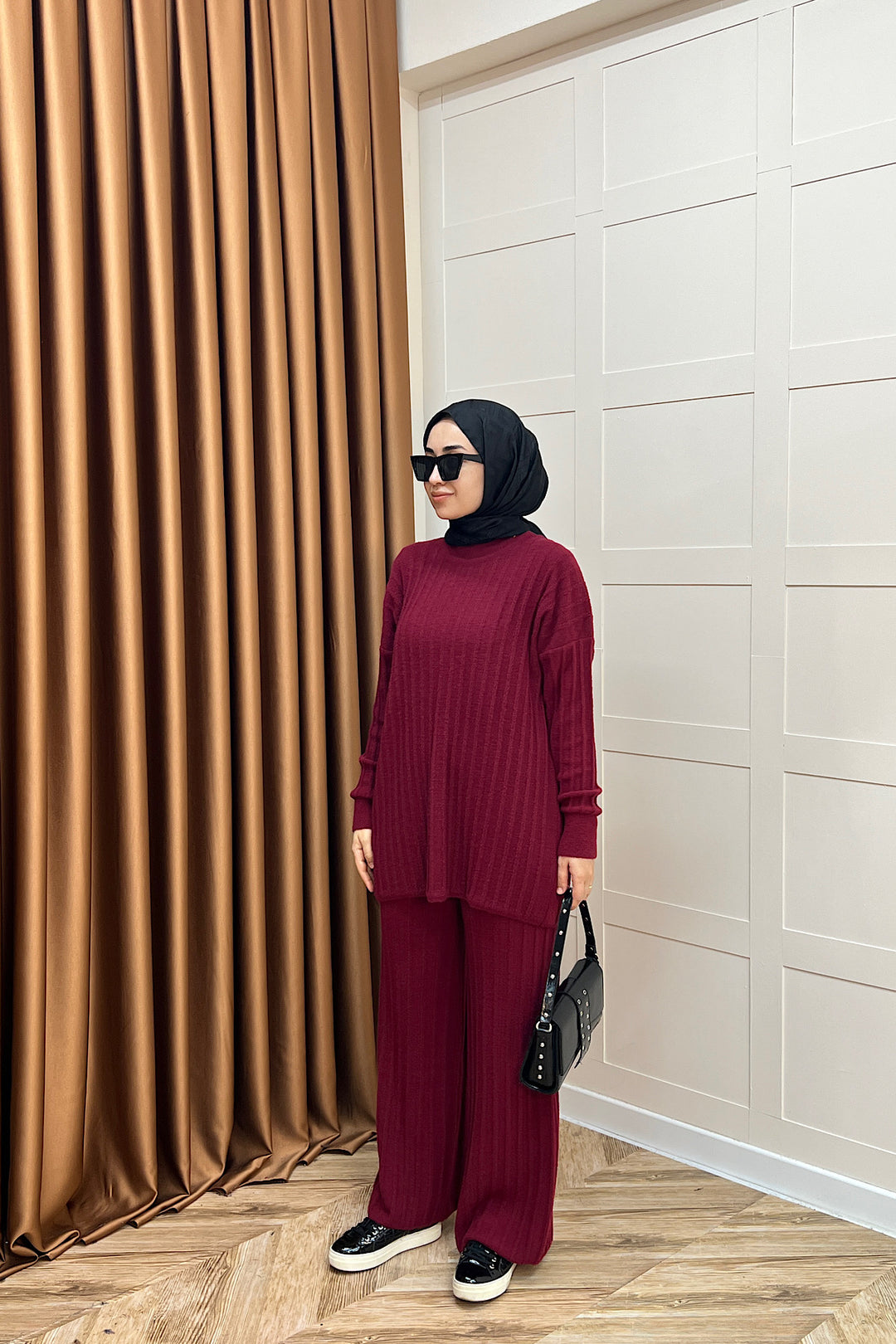 Kripto Keçe Sakal Triko Takım Bordo 25560-BORDO