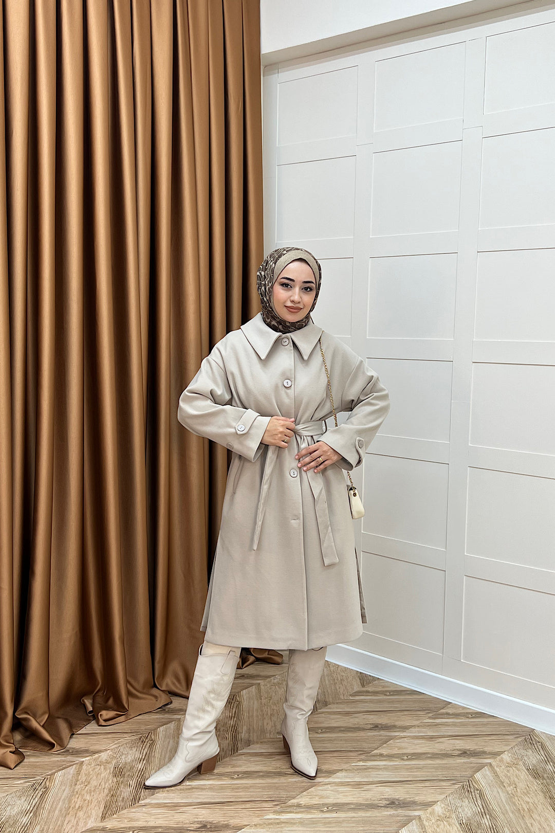 Parla Premium Kumaş Kaban Taş 5516-TAS