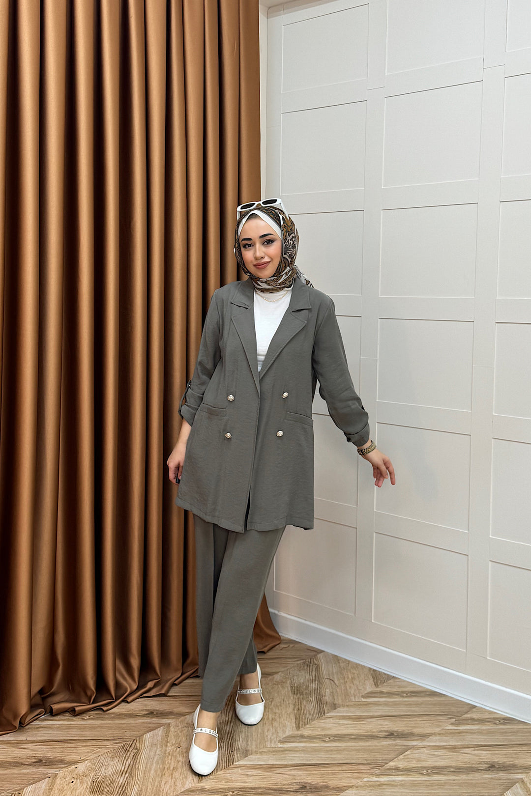 Sandra Ceketli Takım Yeşil 5003-YESIL