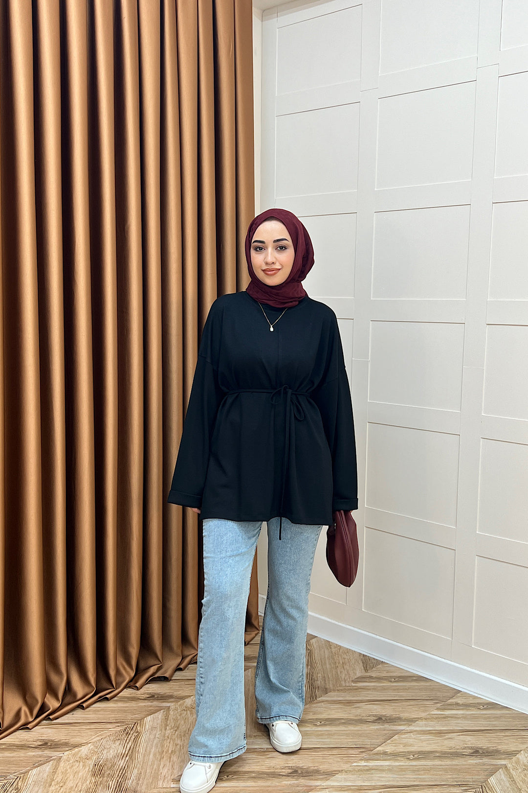 Türev Duble Kol Tunik Siyah 6060-SIYAH