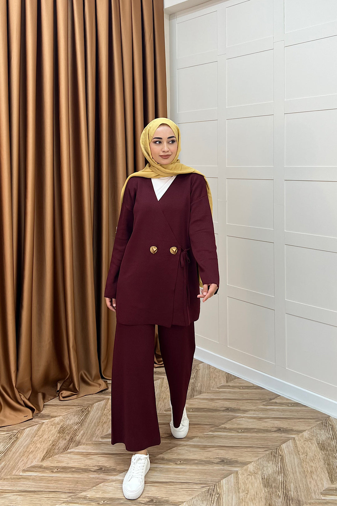 Lyon Merserize Triko Takım Bordo 25310-BORDO