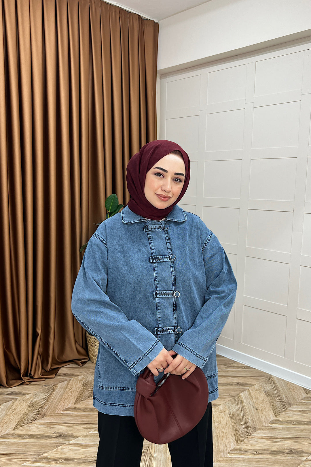Asel Kot Ceket Mavi 6755-MAVI