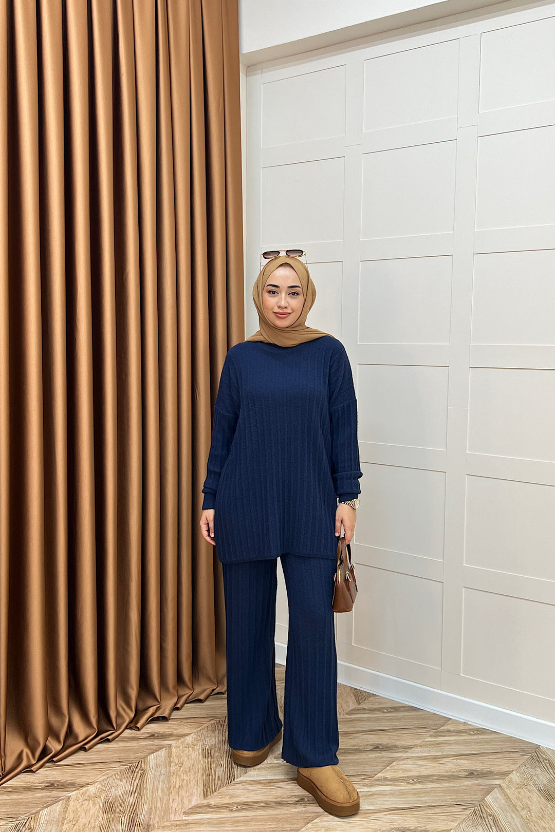 Kripto Keçe Sakal Triko Takım Lacivert 25560-LACIVERT