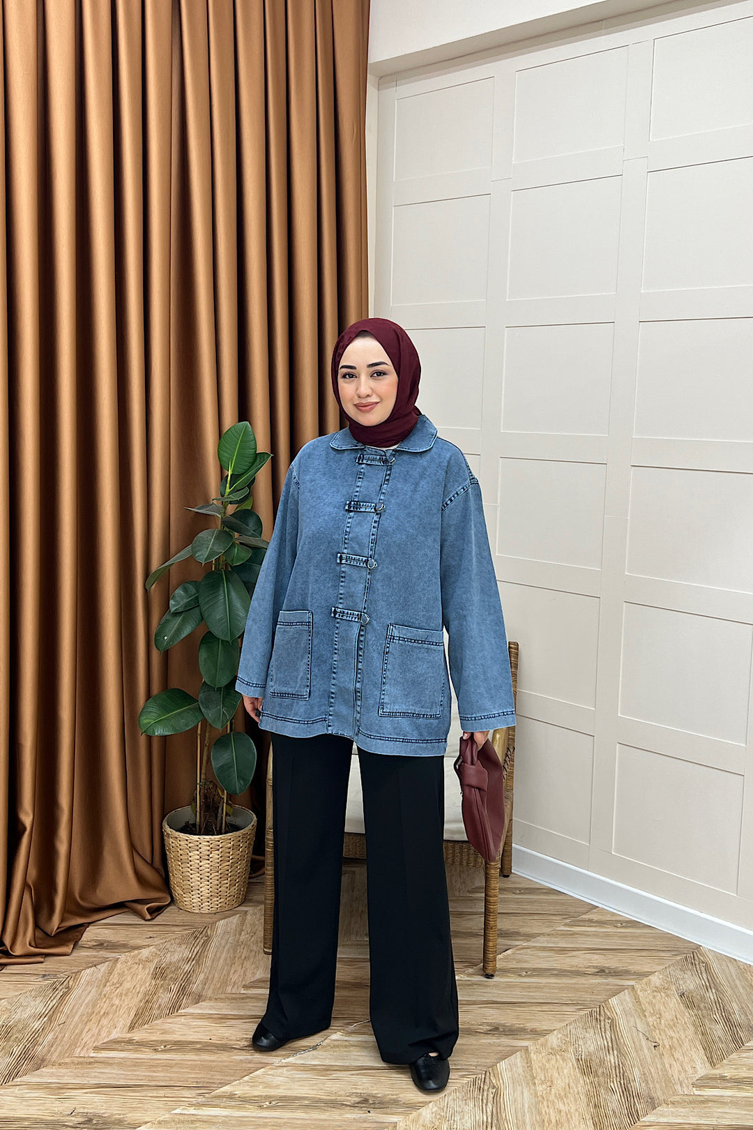 Asel Kot Ceket Mavi 6755-MAVI
