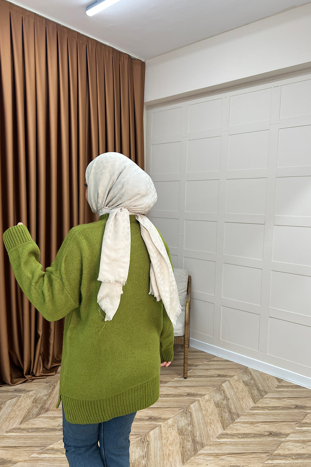Lones Yumoş Tunik Yağ Yeşili 26194-YAGYESILI