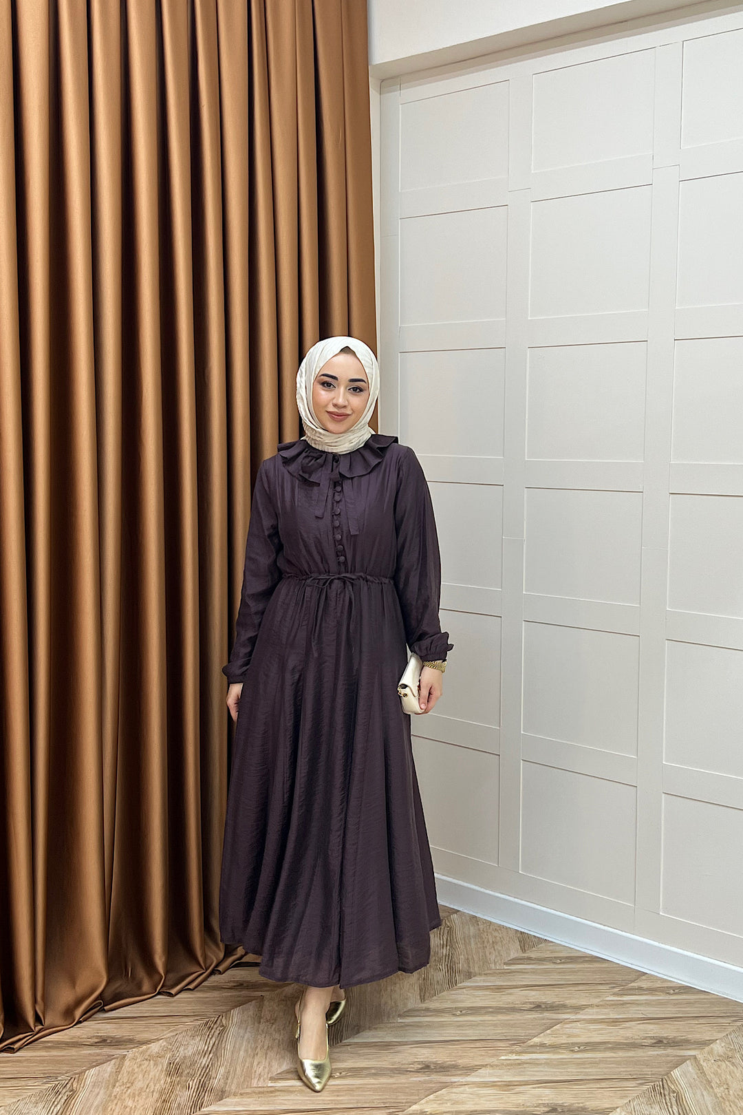 Lena Vual Elbise Mürdüm 2990-MURDUM