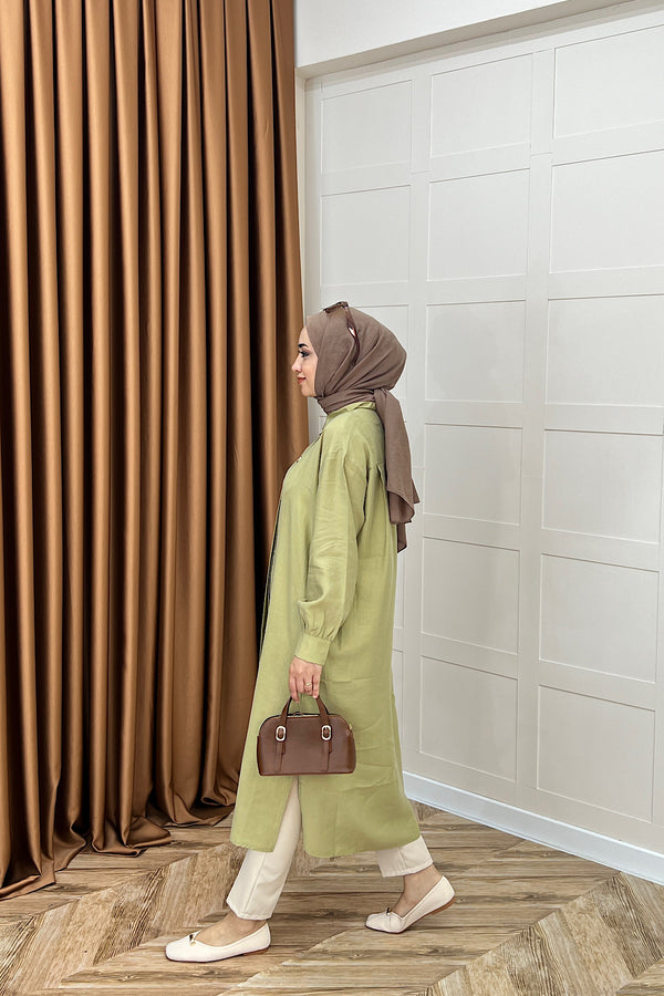 Zaina Uzun Tunik Yeşil 6523-YESIL