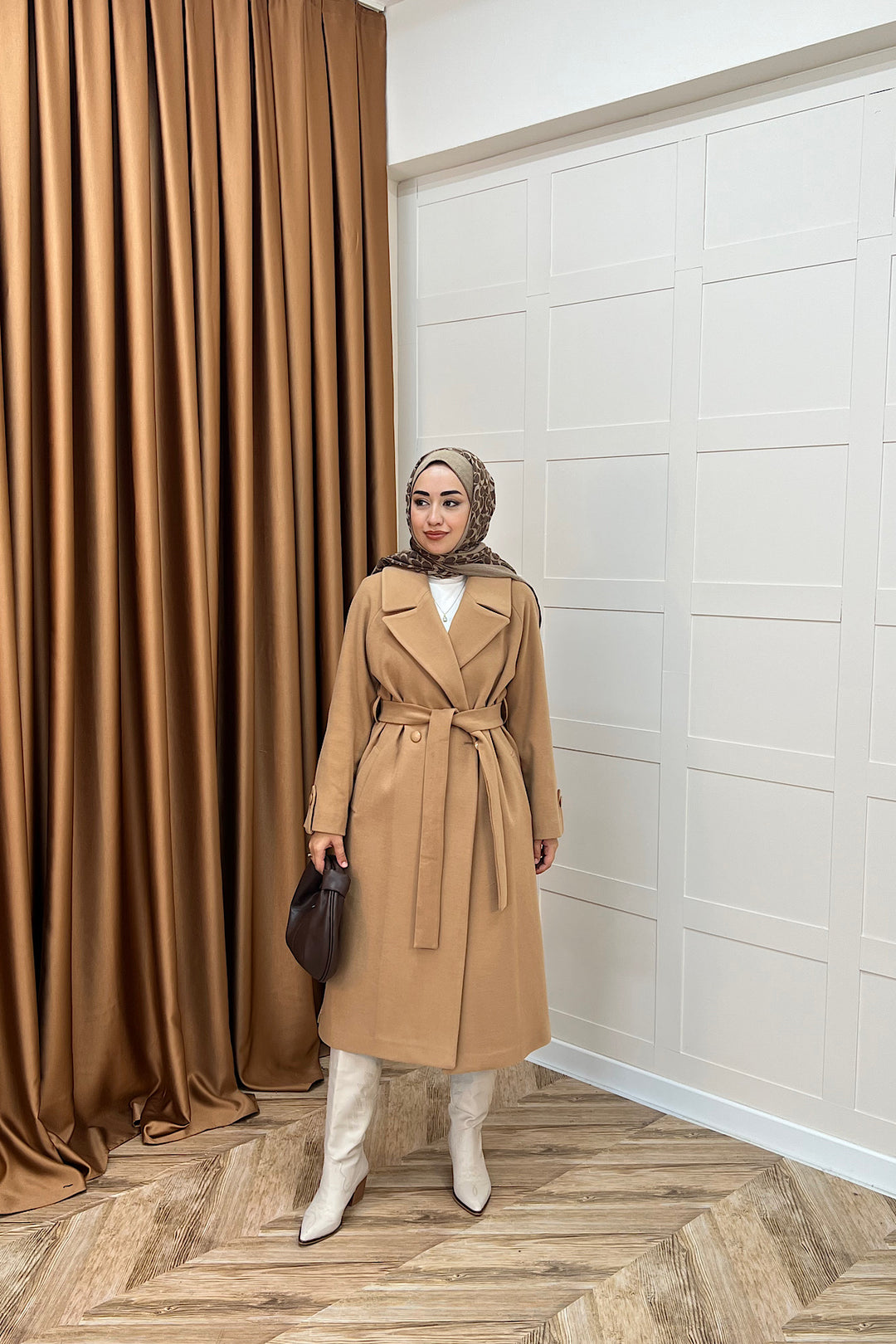 Martina Yırtmaçlı Kaban Camel 5508-CAMEL