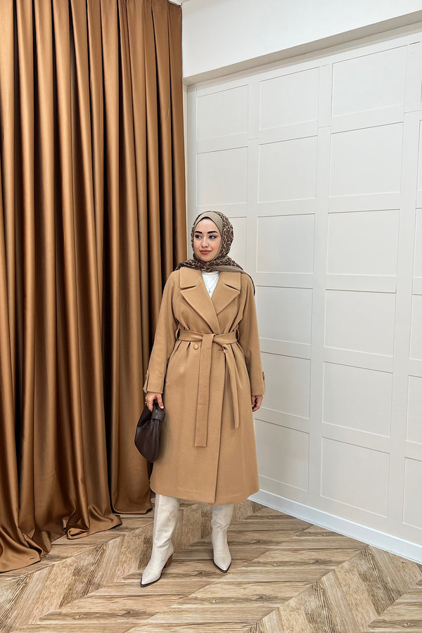 Martina Yırtmaçlı Kaban Camel 5508-CAMEL