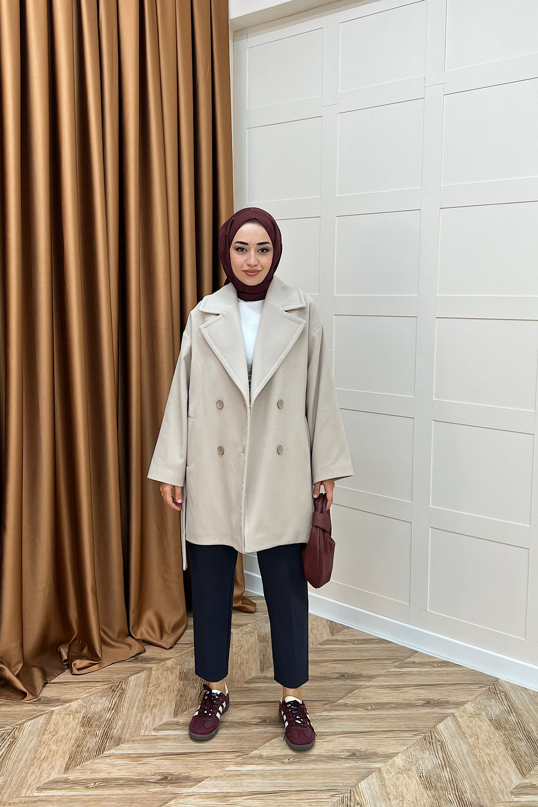 Nuve Premium Kuşaklı Kaban Taş 5514-TAS