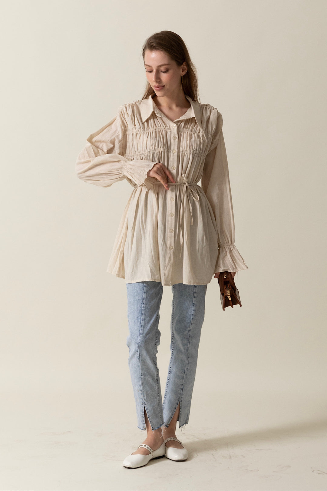 Neva Piliseli Gömlek Taş 5006-TAS