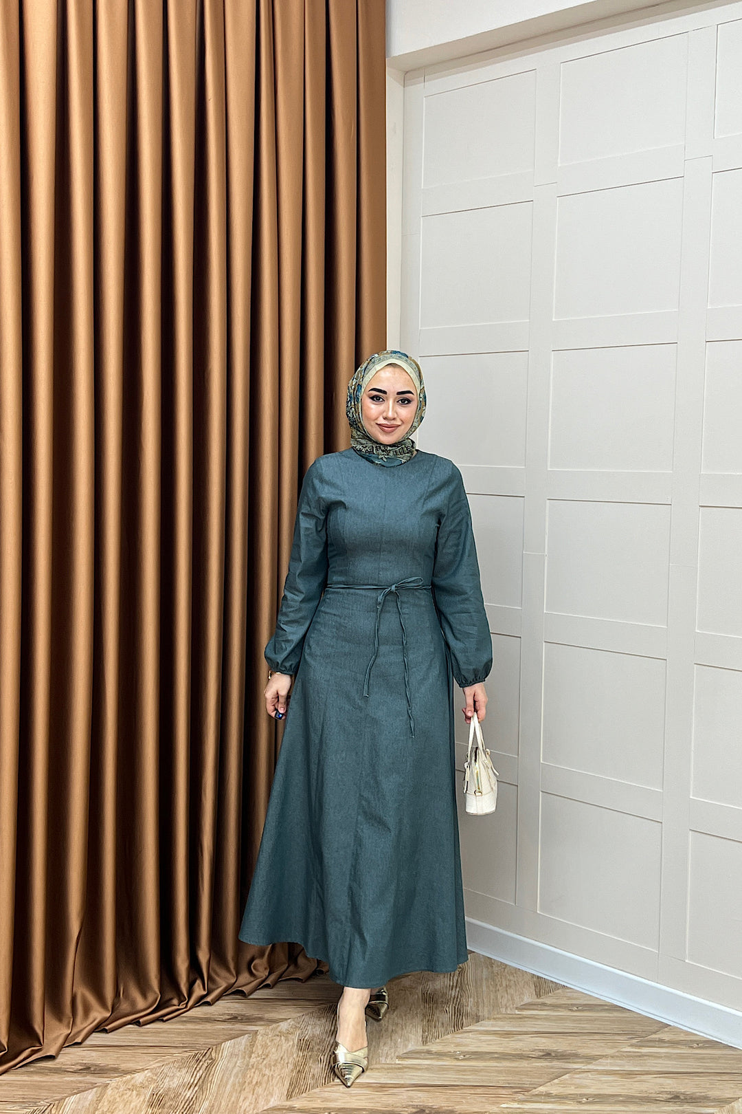 Gloria Kot Elbise Yeşil 5028-YESIL