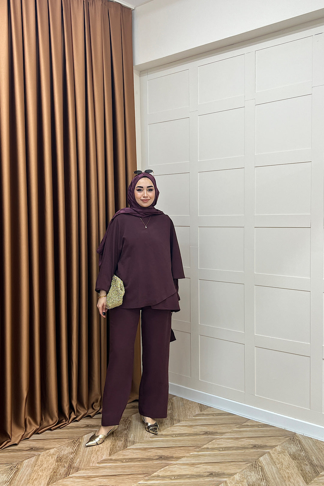 Elsa İkili Takım Mürdüm 8814-MURDUM