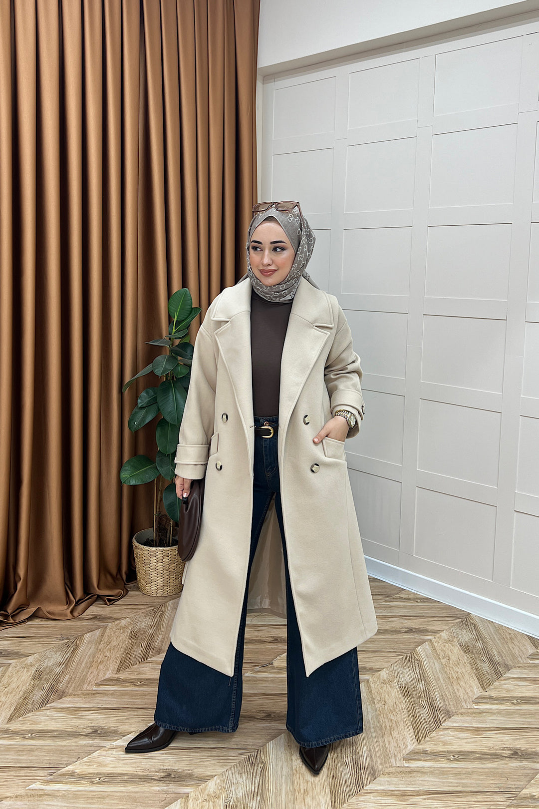 Lara Kuşaklı Kaşe Kaban Taş 5541-TAS