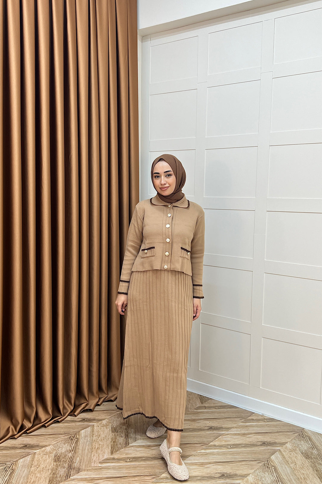 Roma Etekli Triko Takım Camel 20999-CAMEL