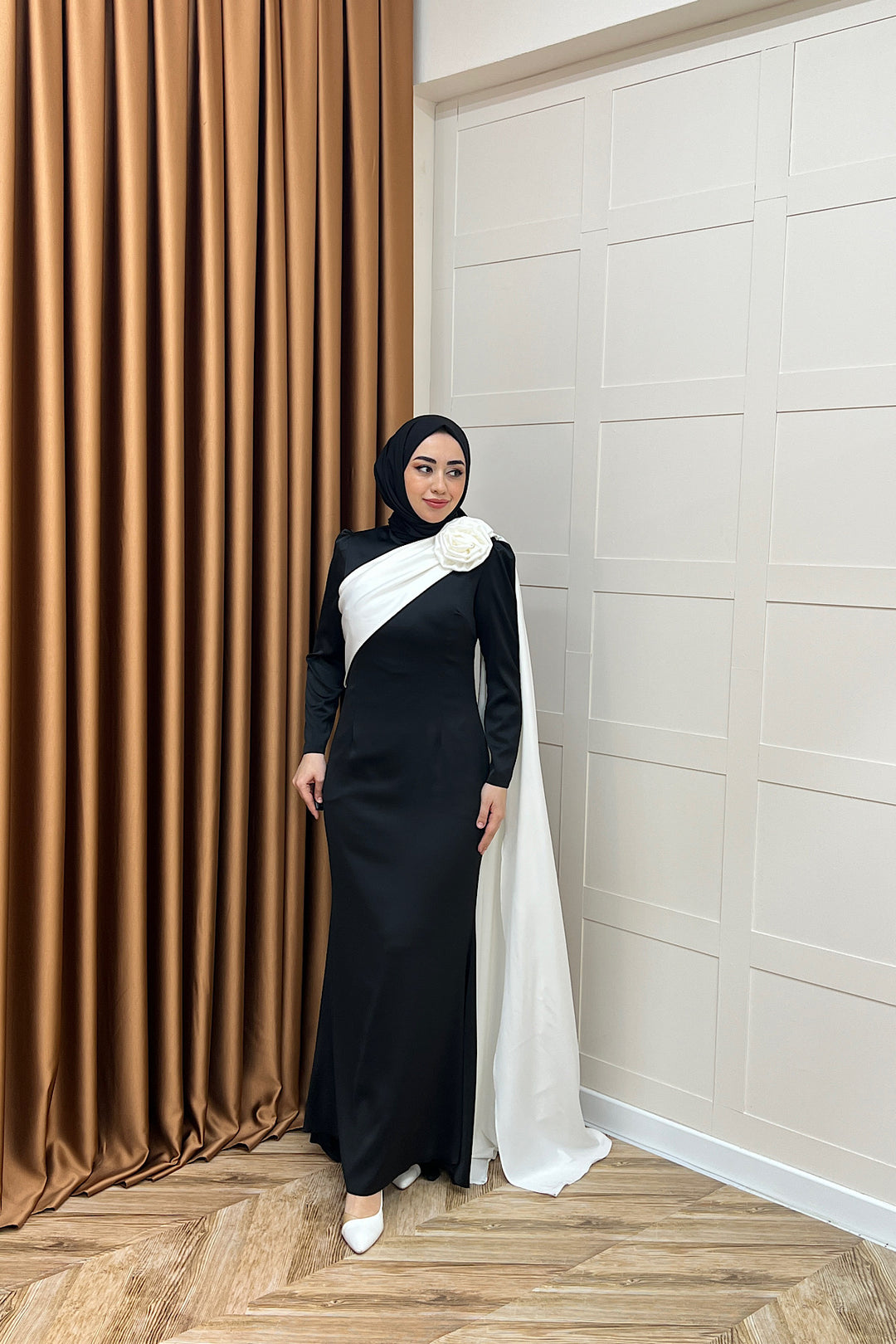 Bianca Saten Abiye Siyah 3090-SIYAH