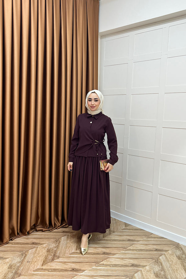 Verona Etek Takım Mürdüm 3080-MURDUM