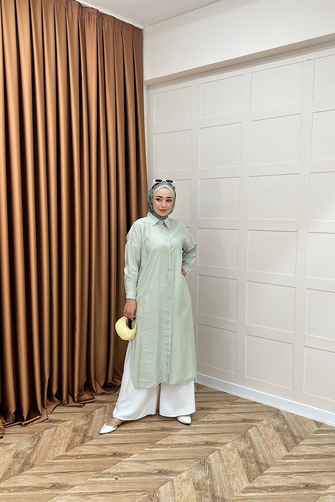 Cupra Uzun Tunik Mint 02760-MINT