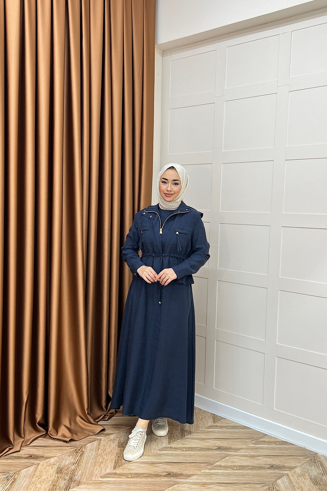 Alina İkili Elbise Lacivert 3102-LACIVERT