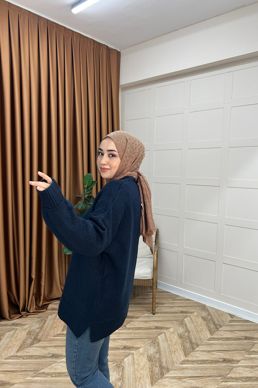 Lones Yumoş Tunik Lacivert 26194-LACIVERT