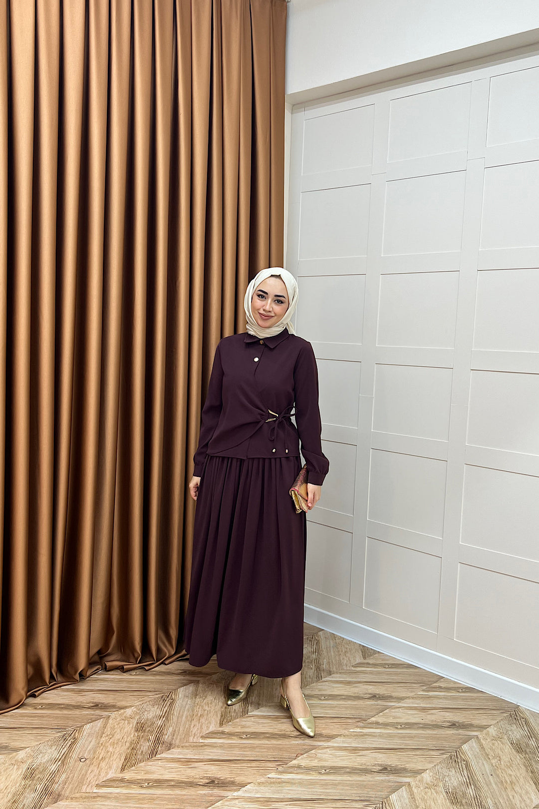 Verona Etek Takım Mürdüm 3080-MURDUM